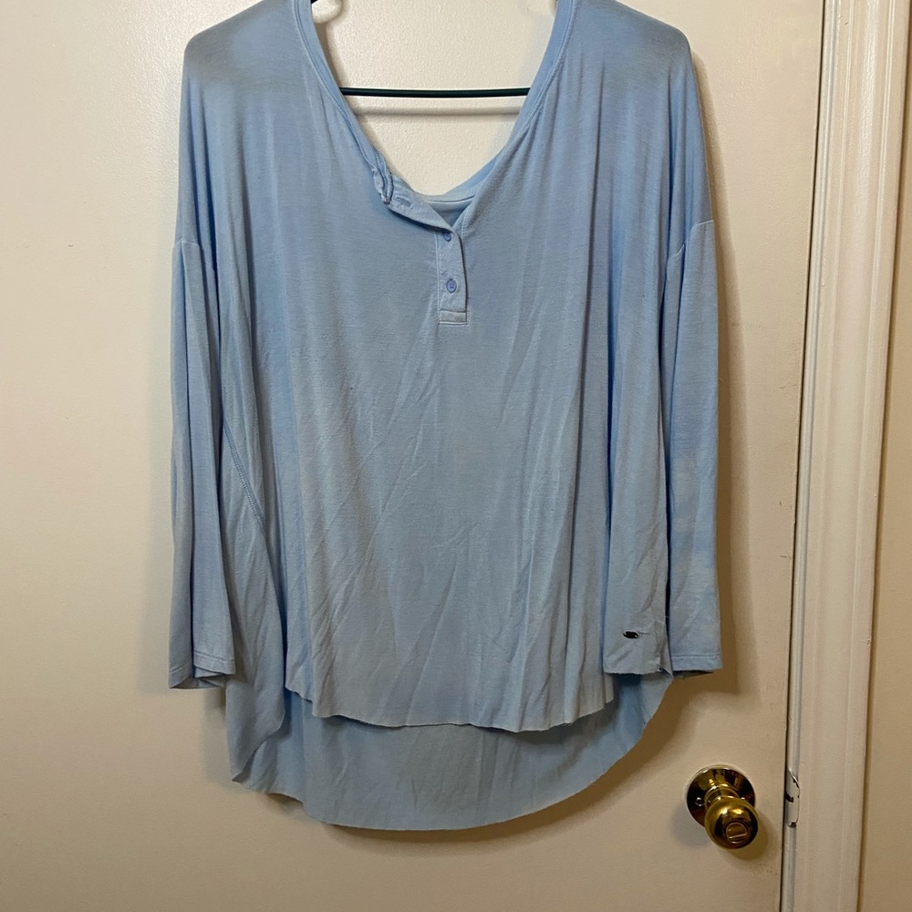 American Eagle “Soft and Sexy” light blue shirt
